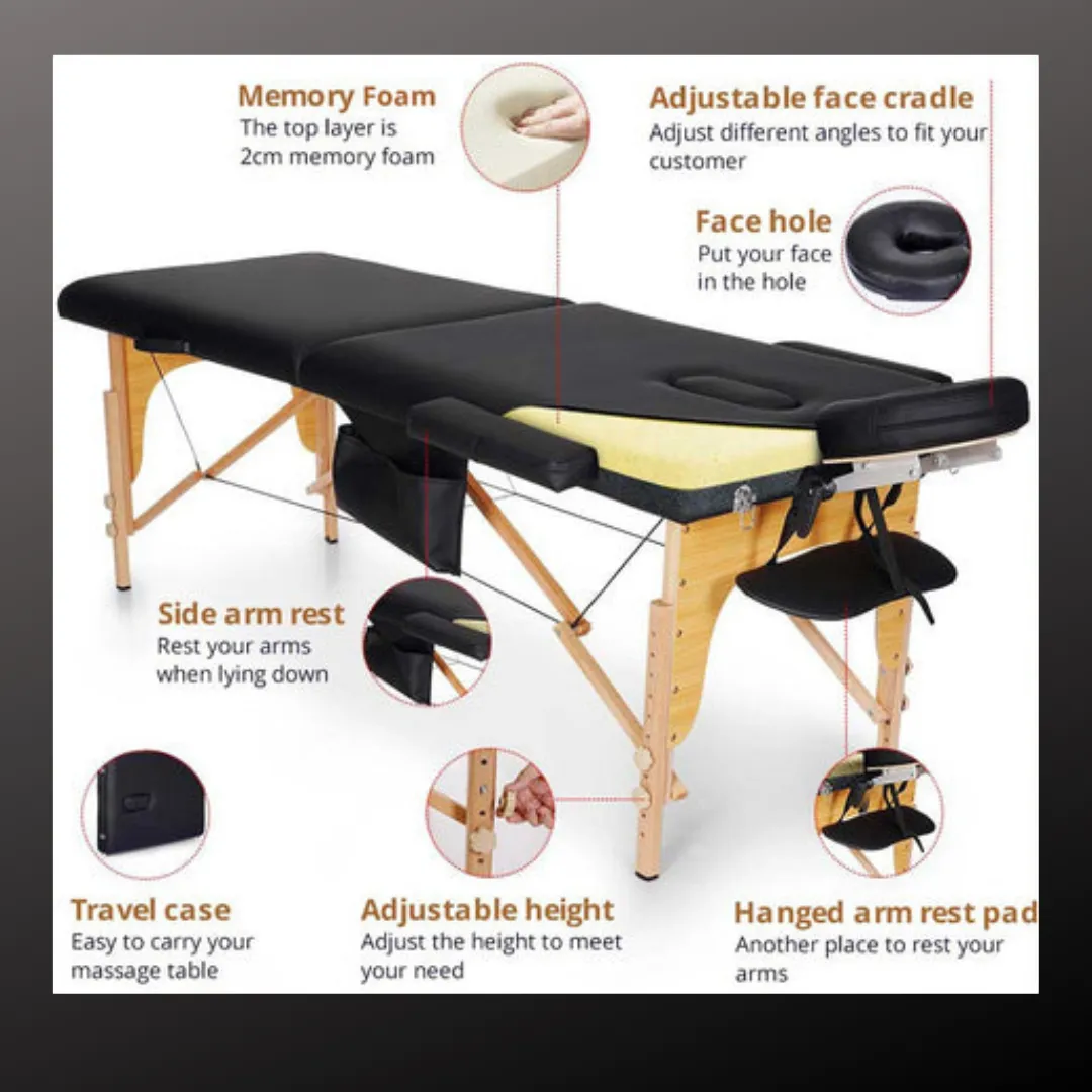 Portable Massage Table with Memory Foam