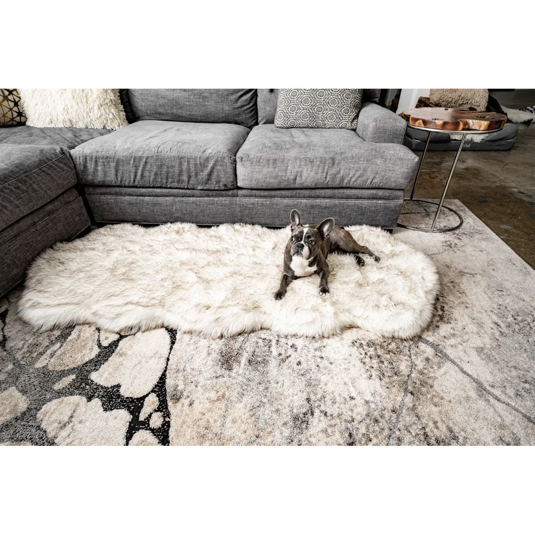 Puprug Runner Faux Fur Memory Foam Dog Curve Mat Paw Brands