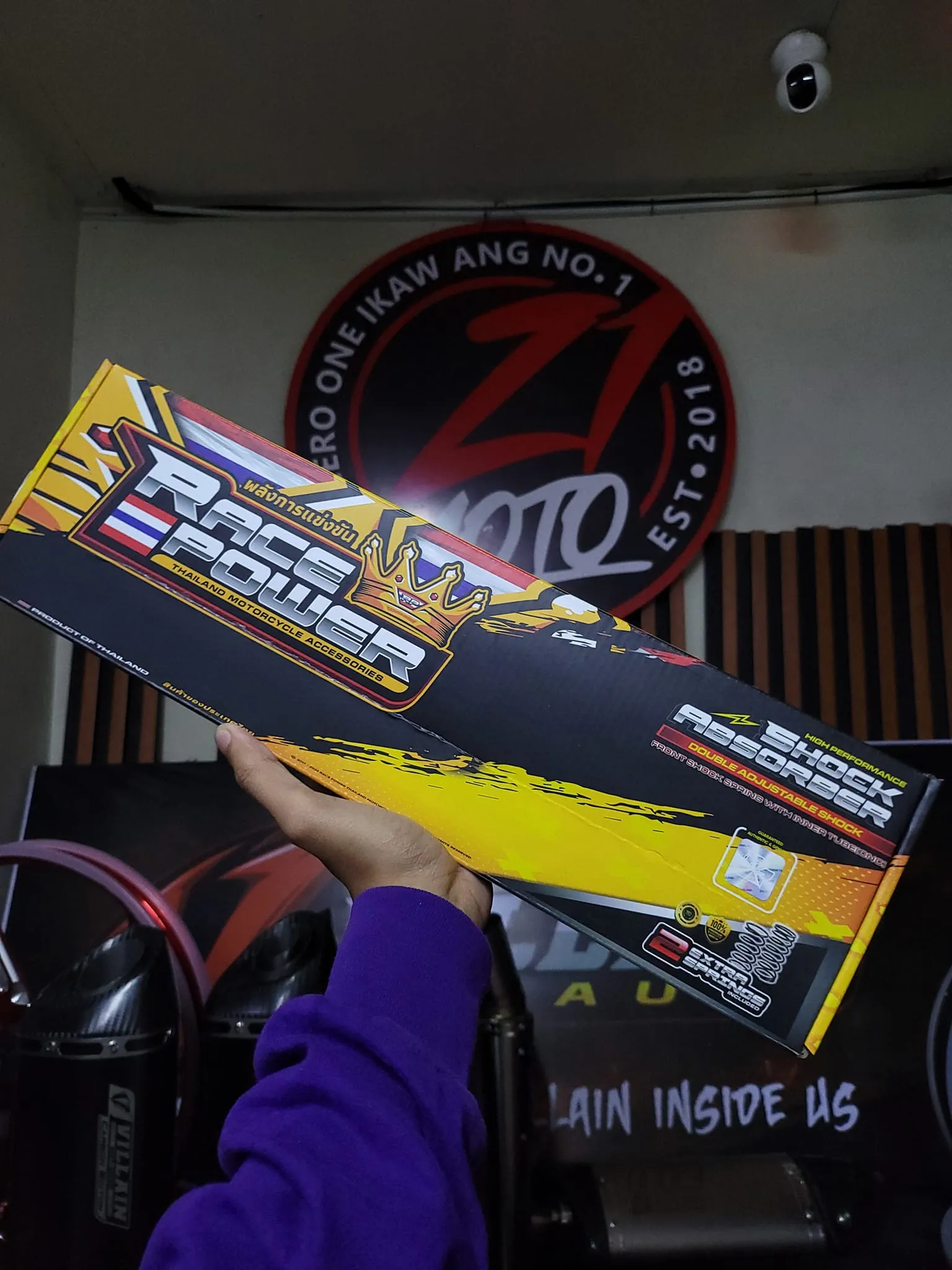 RACE POWER FRONT SHOCK SPRING FOR SNIPER 150