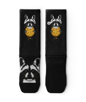 Rad Raccoon Crew Socks - Unisex