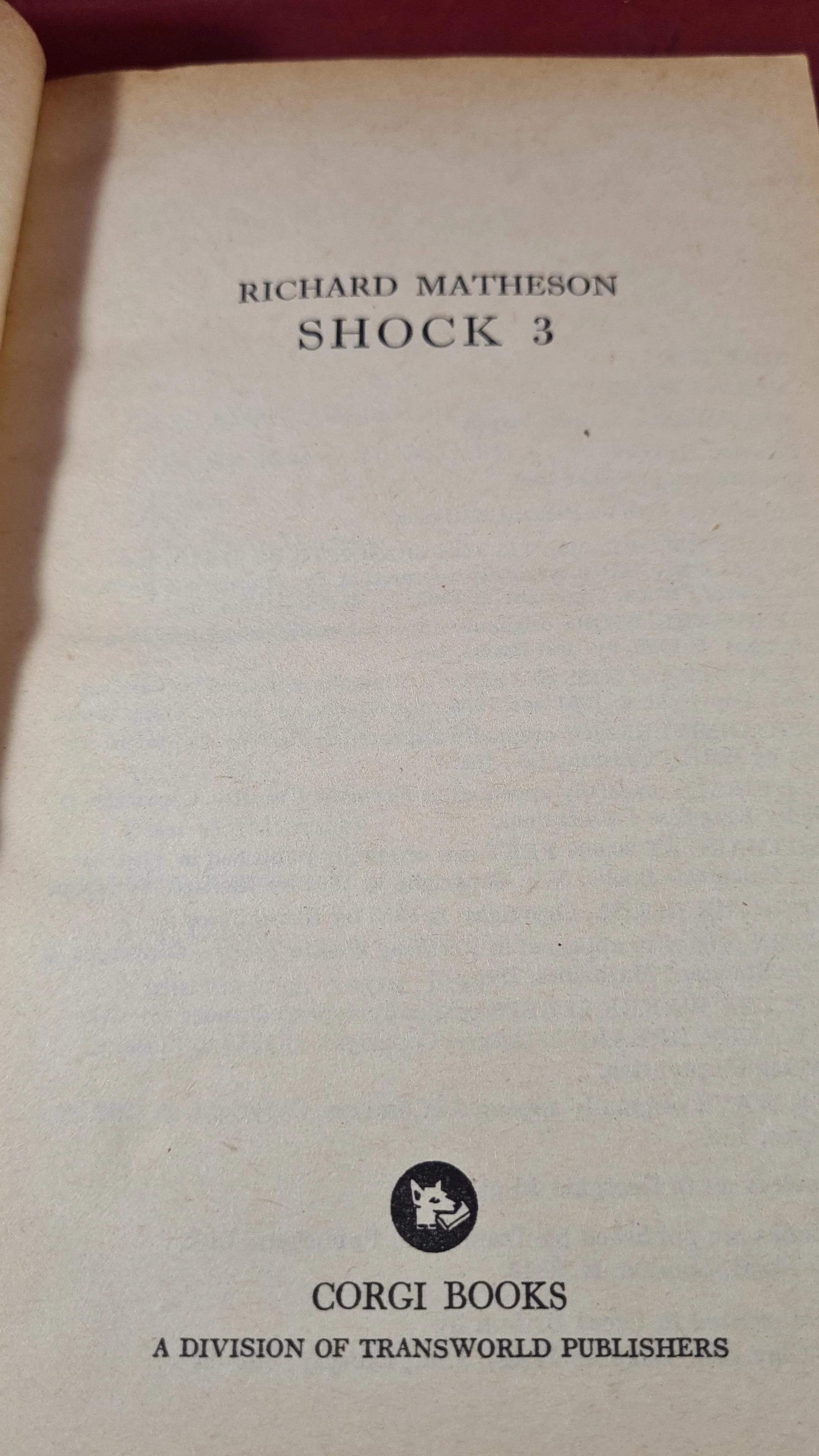 Richard Matheson - Shock! Shock 3 & 4, Corgi Books, 1962, Paperbacks x 4