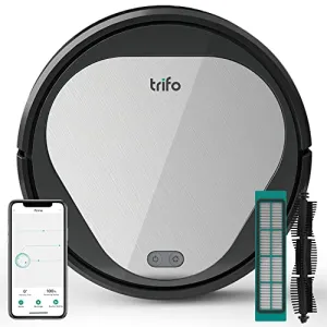 Robot Vacuum, Trifo Robotic Vacuum Cleaner, 4000Pa Strong Suction, 2600mAh Battery, Self-Charging, Upgraded 6D Collision Sensor, Compatible with Alexa, Wi-Fi&App, Pet Hair,Hard Floors&Low-Pile Carpets