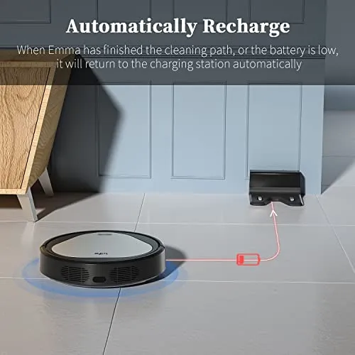 Robot Vacuum, Trifo Robotic Vacuum Cleaner, 4000Pa Strong Suction, 2600mAh Battery, Self-Charging, Upgraded 6D Collision Sensor, Compatible with Alexa, Wi-Fi&App, Pet Hair,Hard Floors&Low-Pile Carpets
