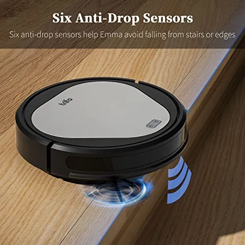 Robot Vacuum, Trifo Robotic Vacuum Cleaner, 4000Pa Strong Suction, 2600mAh Battery, Self-Charging, Upgraded 6D Collision Sensor, Compatible with Alexa, Wi-Fi&App, Pet Hair,Hard Floors&Low-Pile Carpets