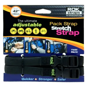 ROK Straps Pack Stretch Strap Black 16mm