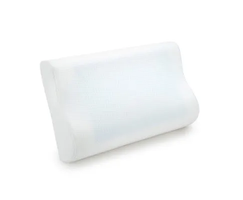 Royal Comfort Cooling Gel Contour High Density Memory Foam Pillow Single Pack 30 x 50 cm White, Blue