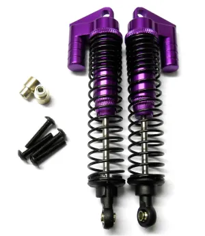 S108004P 1/10 Scale RC Alloy Adjustable Shock Absorber Damper x 2 Purple 100mm