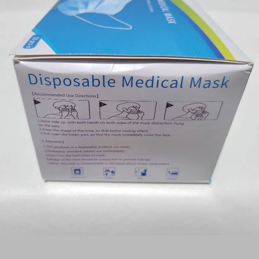 Saike 3-Ply Disposable Face Mask (50 - 100 - 200 UND - 50 UND x box - NEW)