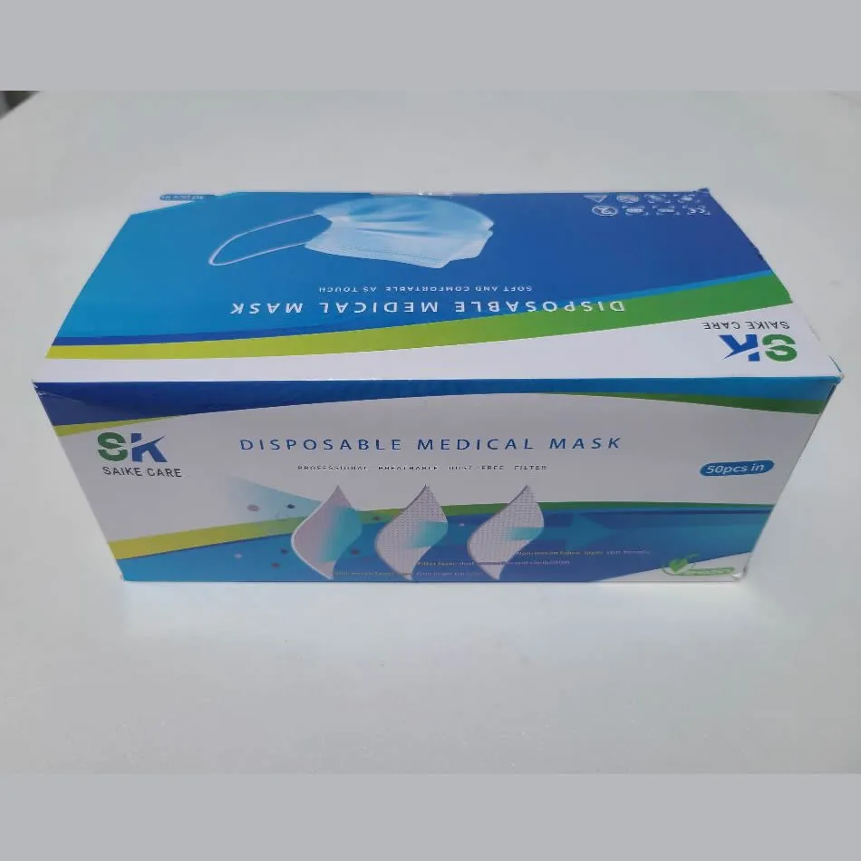 Saike 3-Ply Disposable Face Mask (50 - 100 - 200 UND - 50 UND x box - NEW)