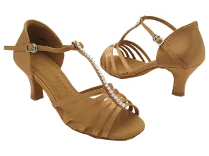 SERA1693 Brown Satin & Beads