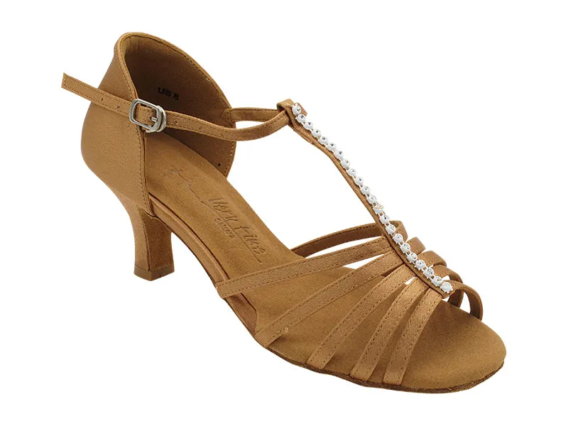 SERA1693 Brown Satin & Beads