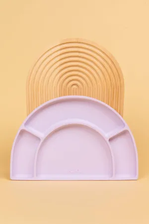 Silicone Divided Plate: Lilac