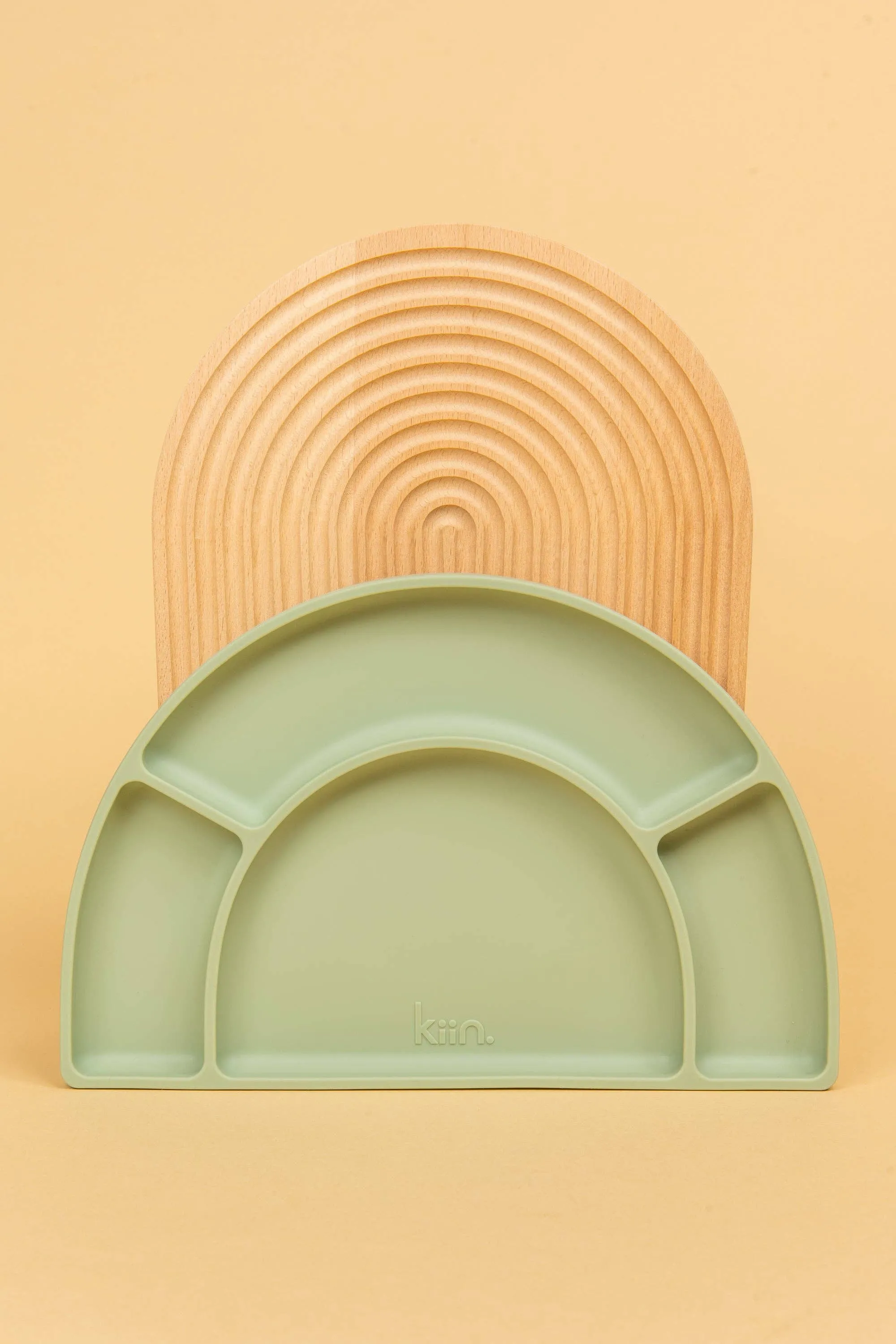 Silicone Divided Plate: Sage