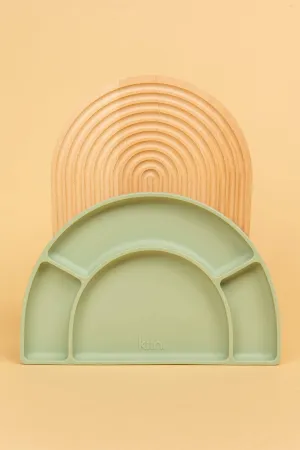 Silicone Divided Plate: Sage