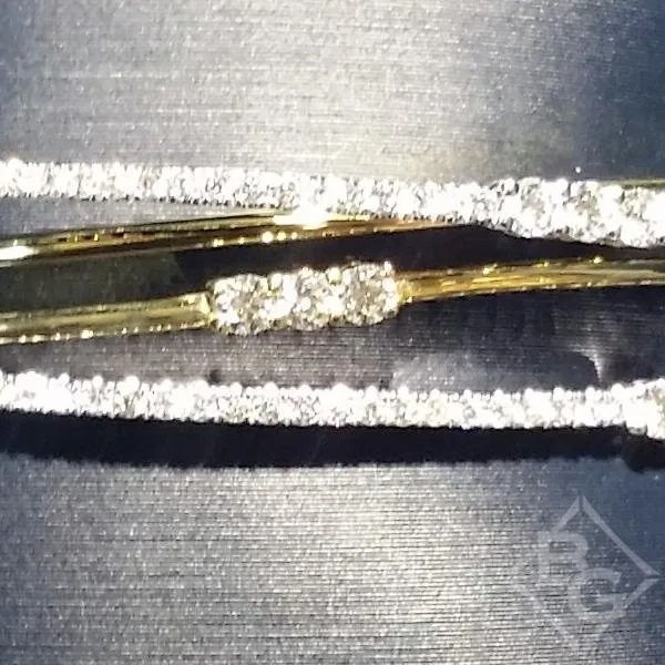 Simon G. "Embraceable" Gold Multi-Layer Diamond Wave Bangle