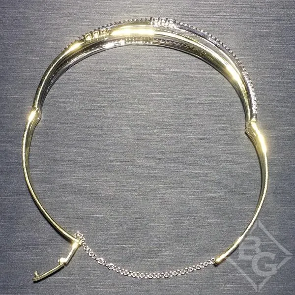 Simon G. "Embraceable" Gold Multi-Layer Diamond Wave Bangle