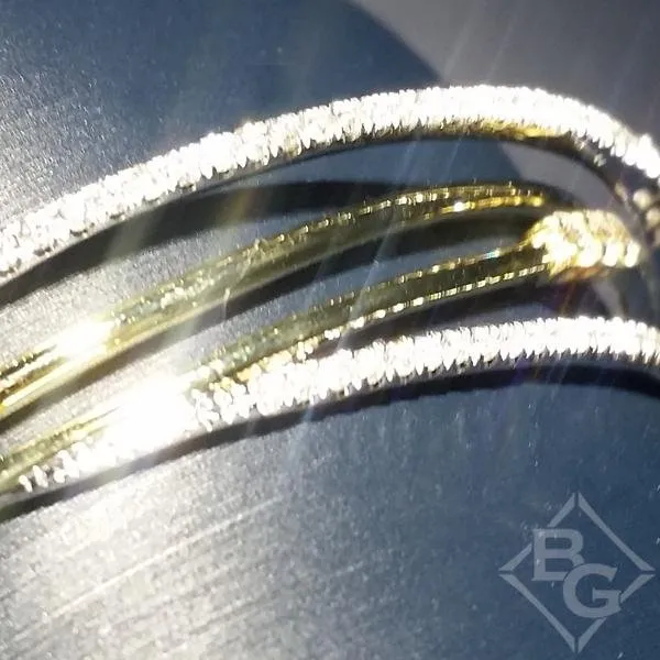 Simon G. "Embraceable" Gold Multi-Layer Diamond Wave Bangle