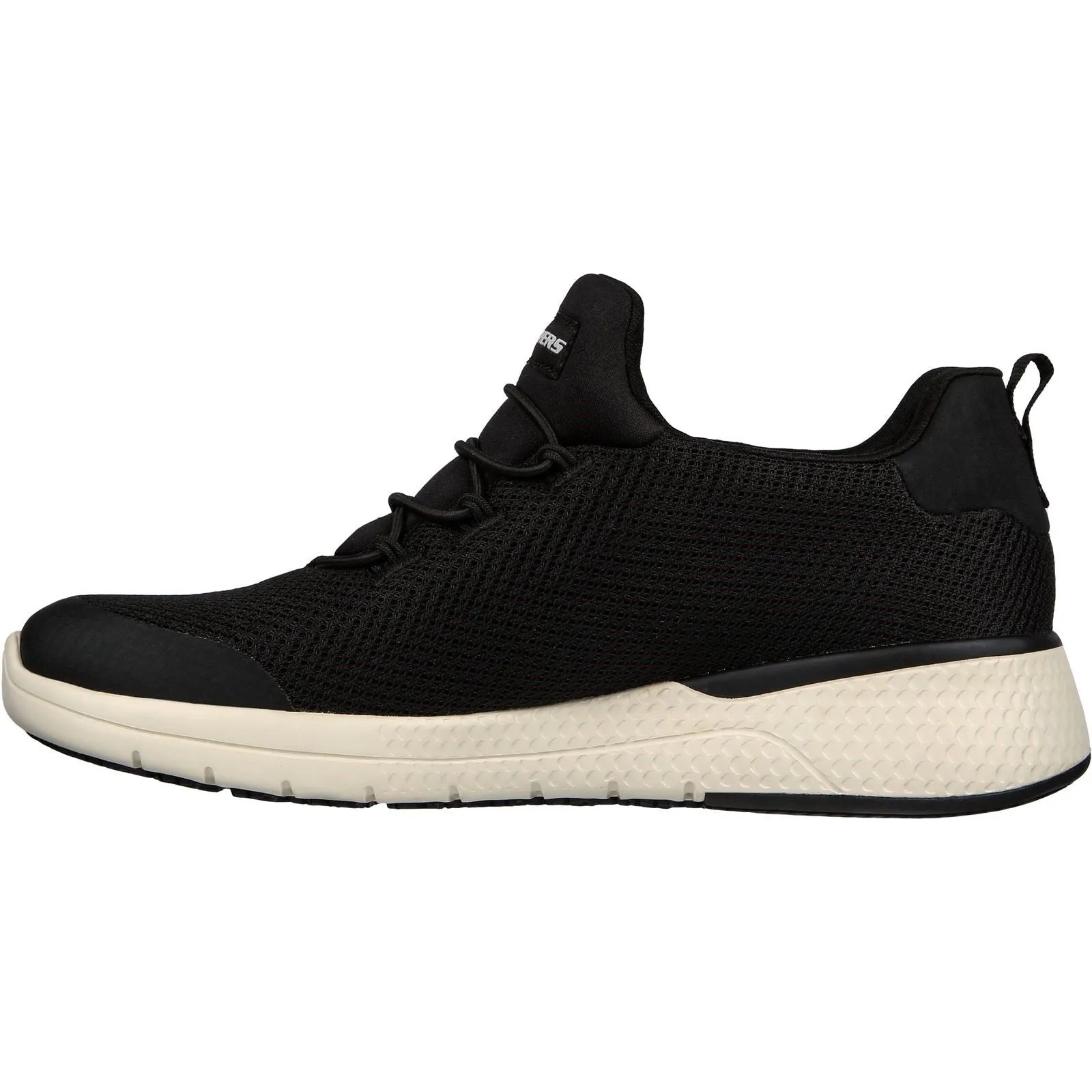 Skechers 77281EC Marsing Waiola SR Sicherheits-Sneaker für Damen, weite Passform, Schwarz/Weiß