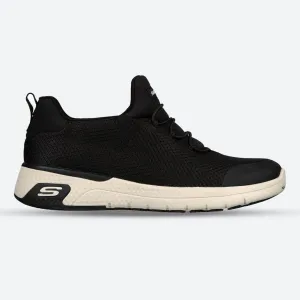 Skechers 77281EC Marsing Waiola SR Sicherheits-Sneaker für Damen, weite Passform, Schwarz/Weiß