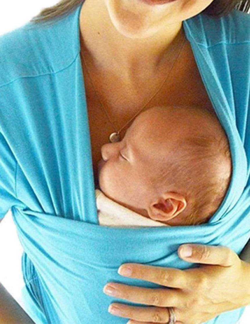 Skin To Skin Kangaroo T-Shirt & Nursing Top | Lagoon Blue