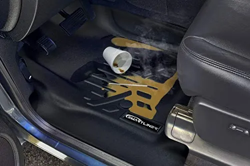 SMARTLINER SA0533/B0533 All Weather Custom Fit 2 Row Black Floor Mat Liner Set for 2021 Mercedes-Benz GLA-Class