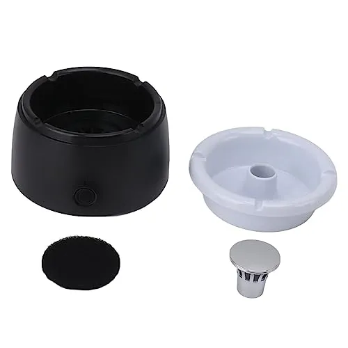 Smoke Grabber, High Temperature Resistant Portable Simple Cleaning Flame Retardant Smokeless Ashtray for Home (White)