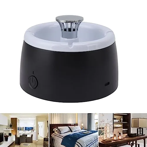 Smoke Grabber, High Temperature Resistant Portable Simple Cleaning Flame Retardant Smokeless Ashtray for Home (White)