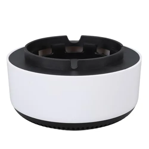 Smokeless Ashtray, 2 in 1 Battery Operated Air Purifier Ashtray Electric Smokeless Ashtray for Cigarette Indoor Outdoor Smoke Grabber, 5.2 x 3in