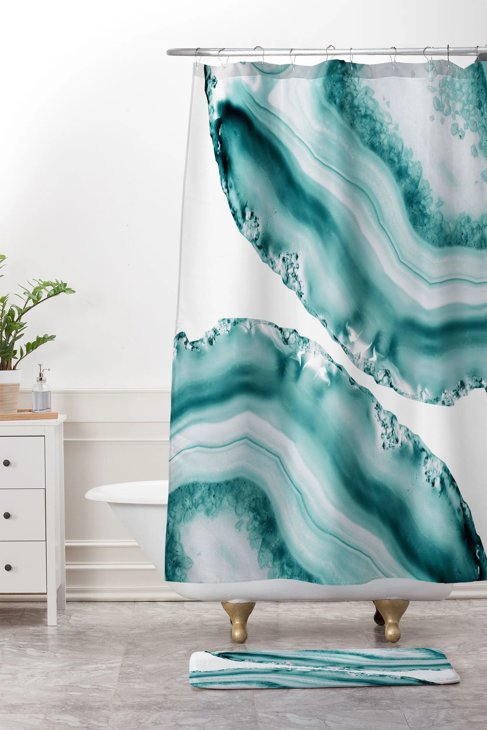SOFT TURQUOISE AGATE 1 MEMORY FOAM BATH MAT
