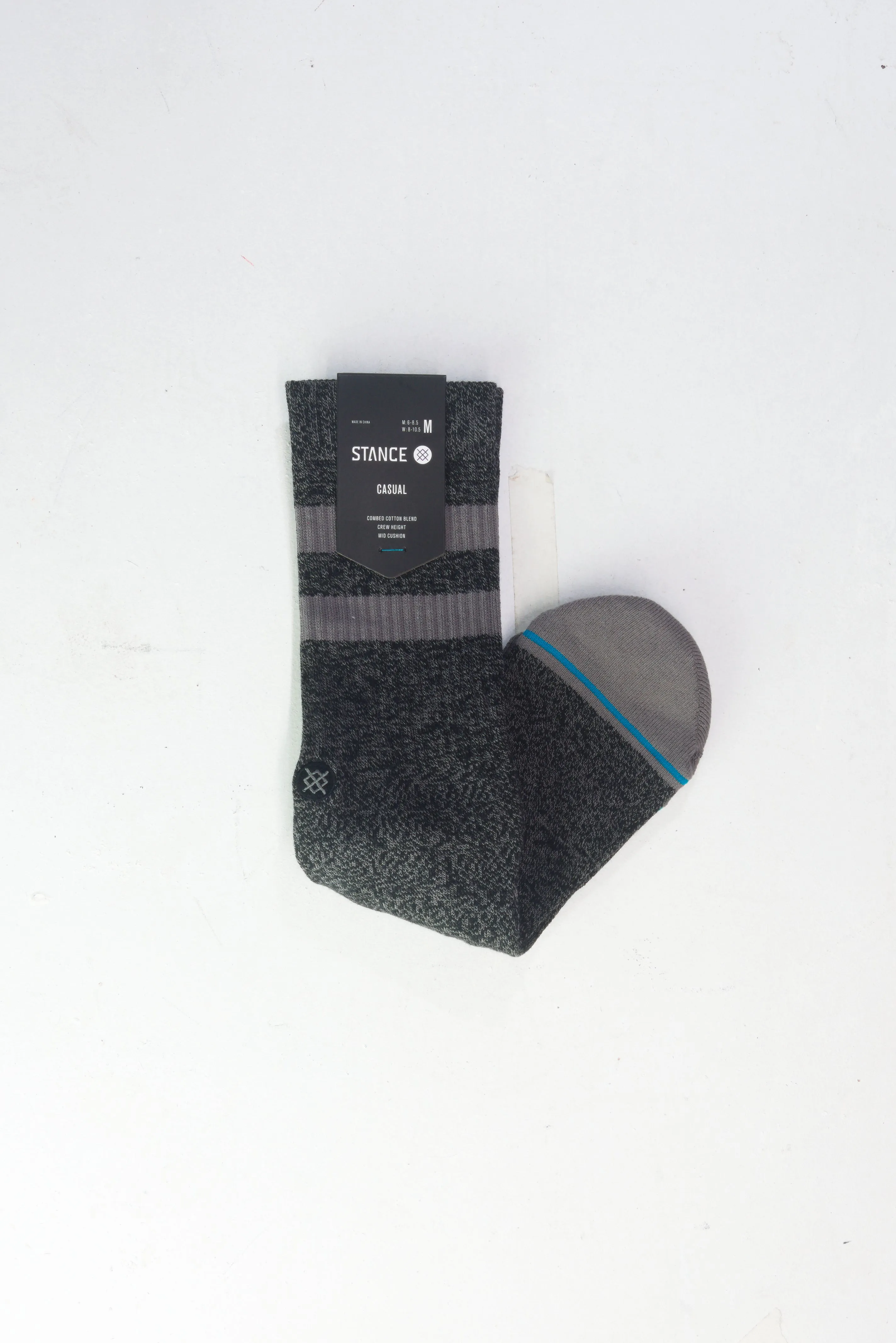 Stance - Joven Crew Sock - Black Heather Grey