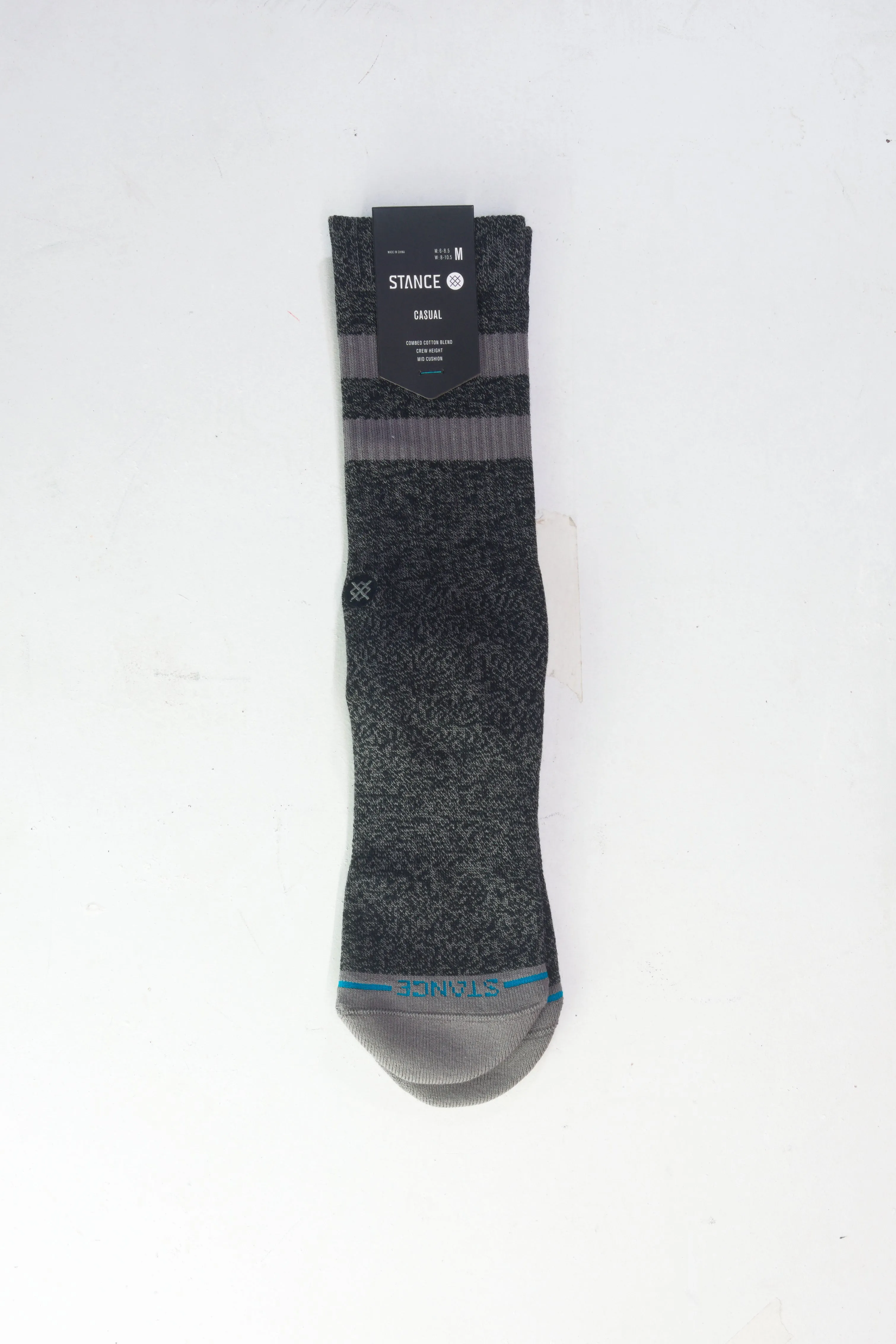 Stance - Joven Crew Sock - Black Heather Grey