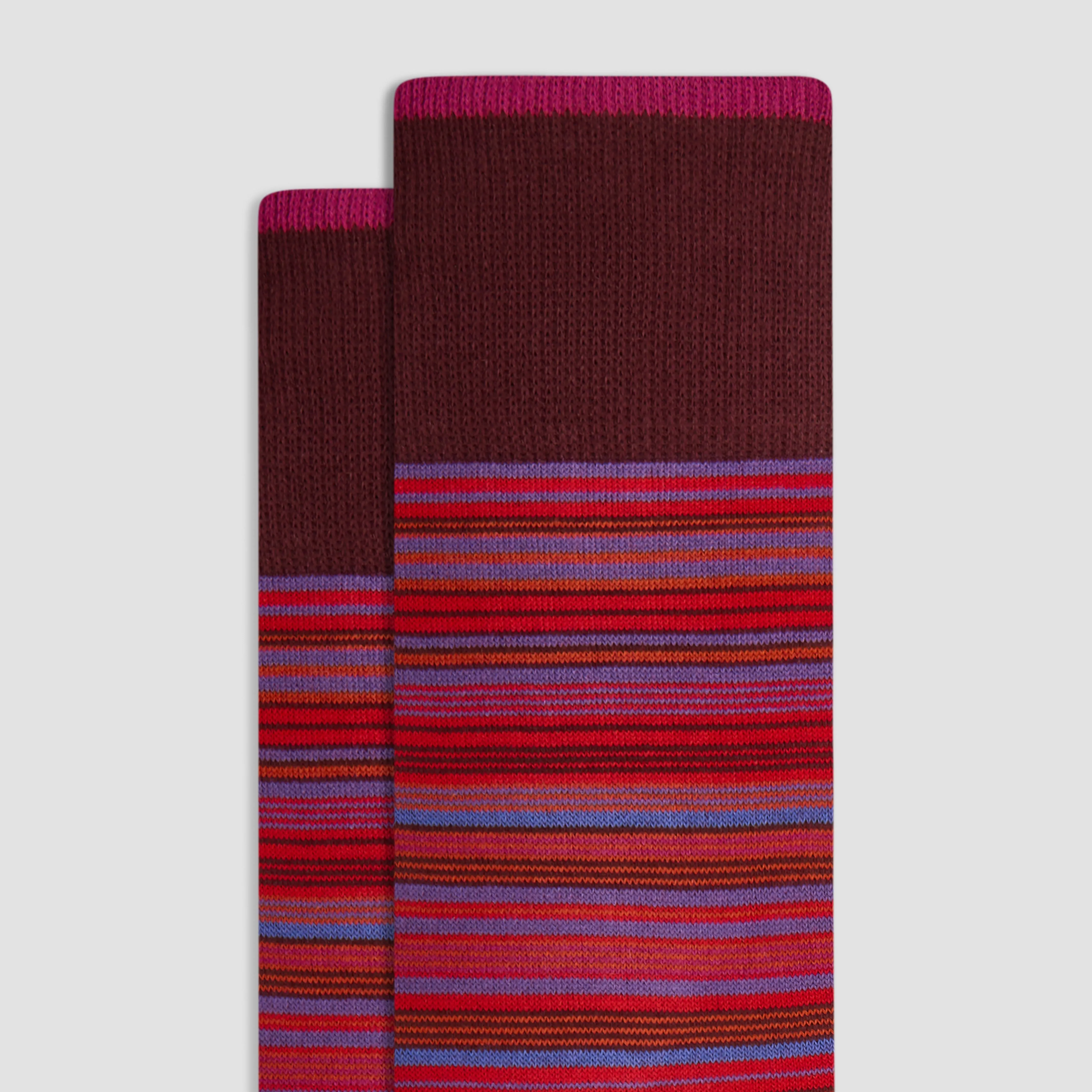 Striped Cashmere Mid-Calf Socks