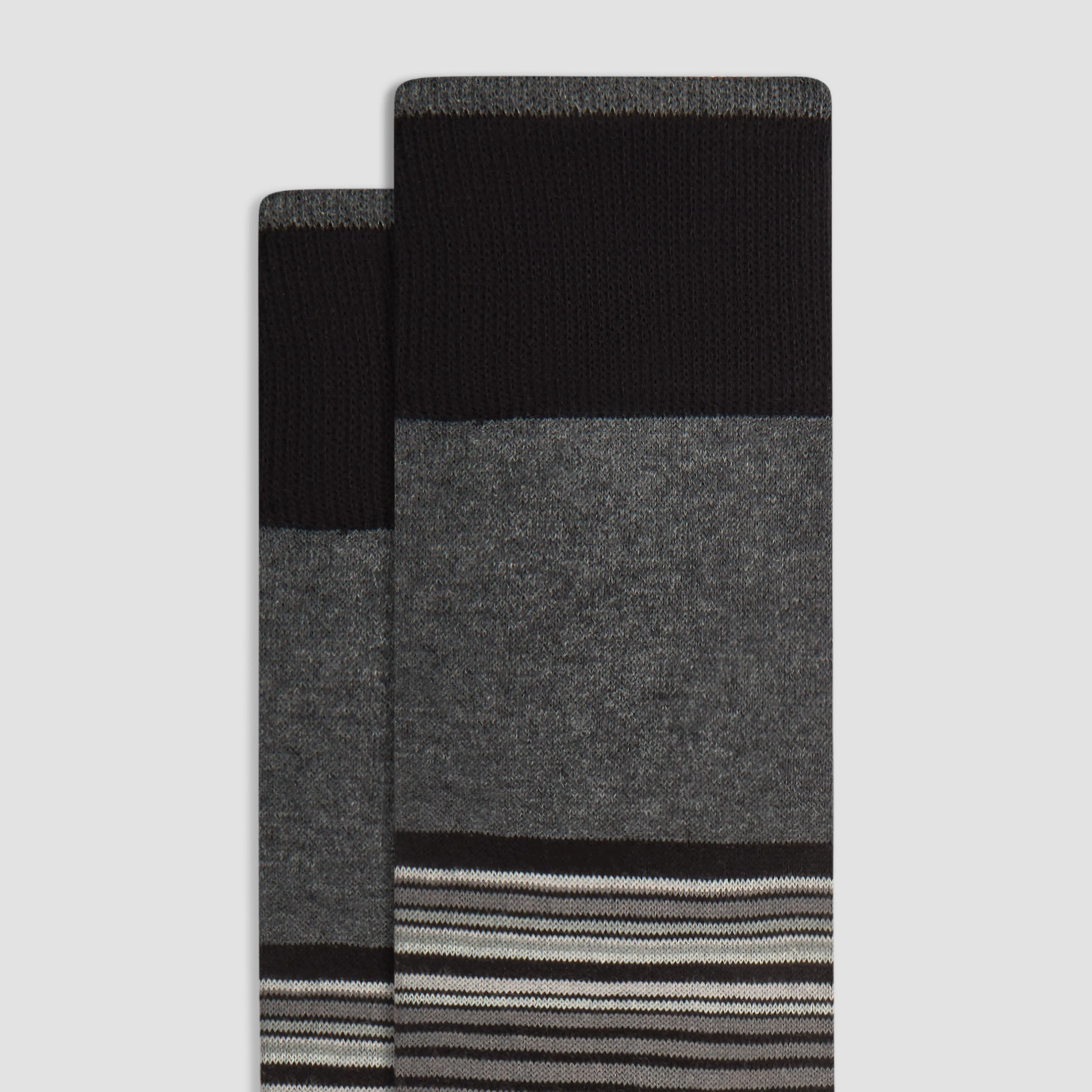 Striped Cashmere Mid-Calf Socks