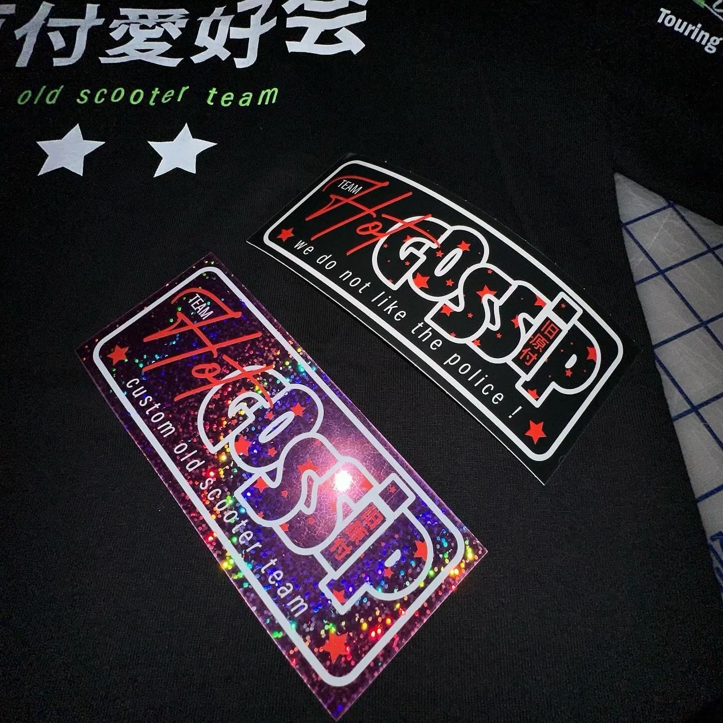 TEAM HOT GOSSIP PINK GLITTER STICKER