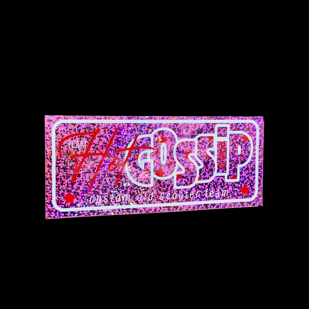 TEAM HOT GOSSIP PINK GLITTER STICKER