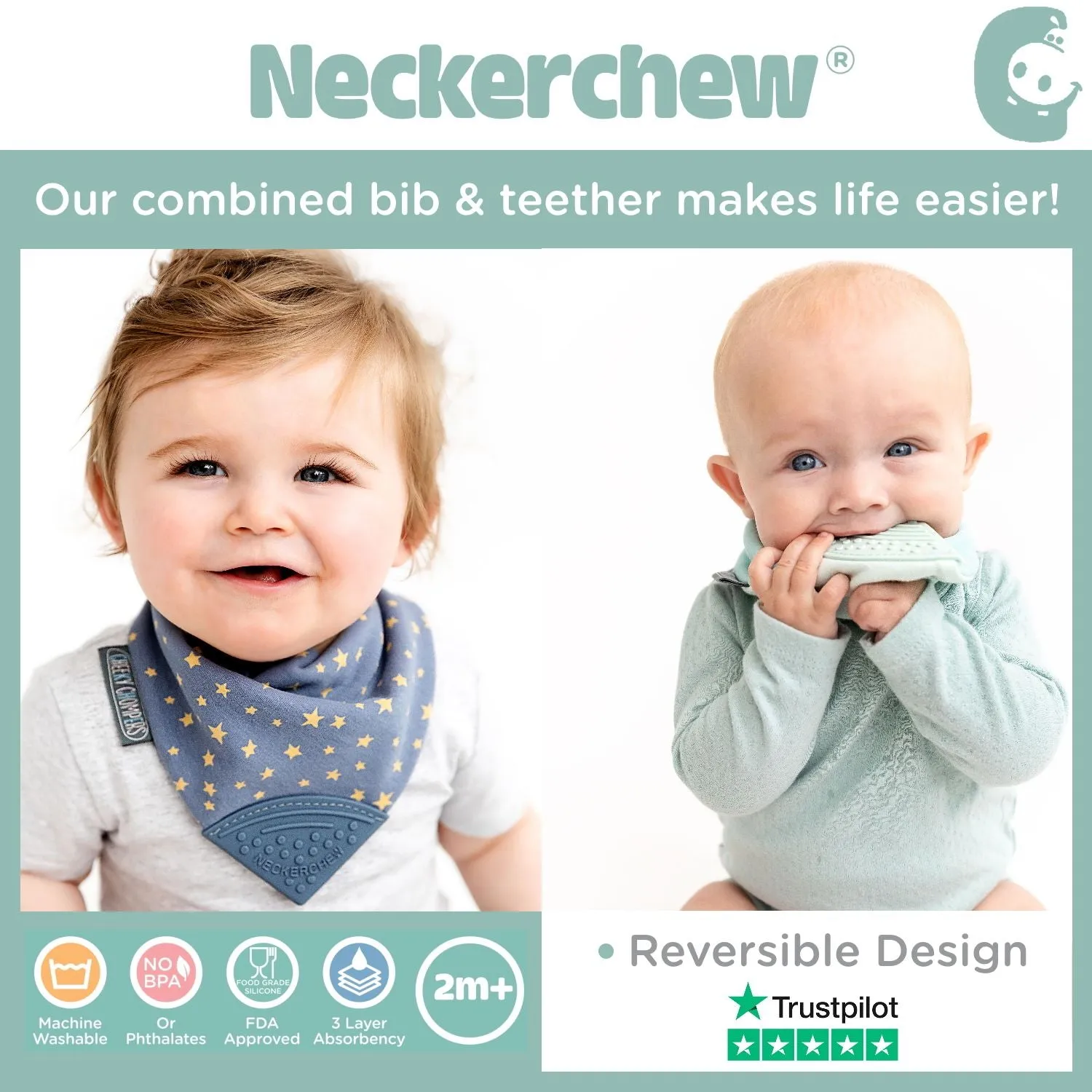 Teething Bib | Star Print