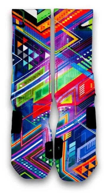 The Purple Grid Custom Elite Socks