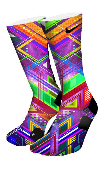The Purple Grid Custom Elite Socks