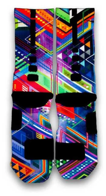 The Purple Grid Custom Elite Socks