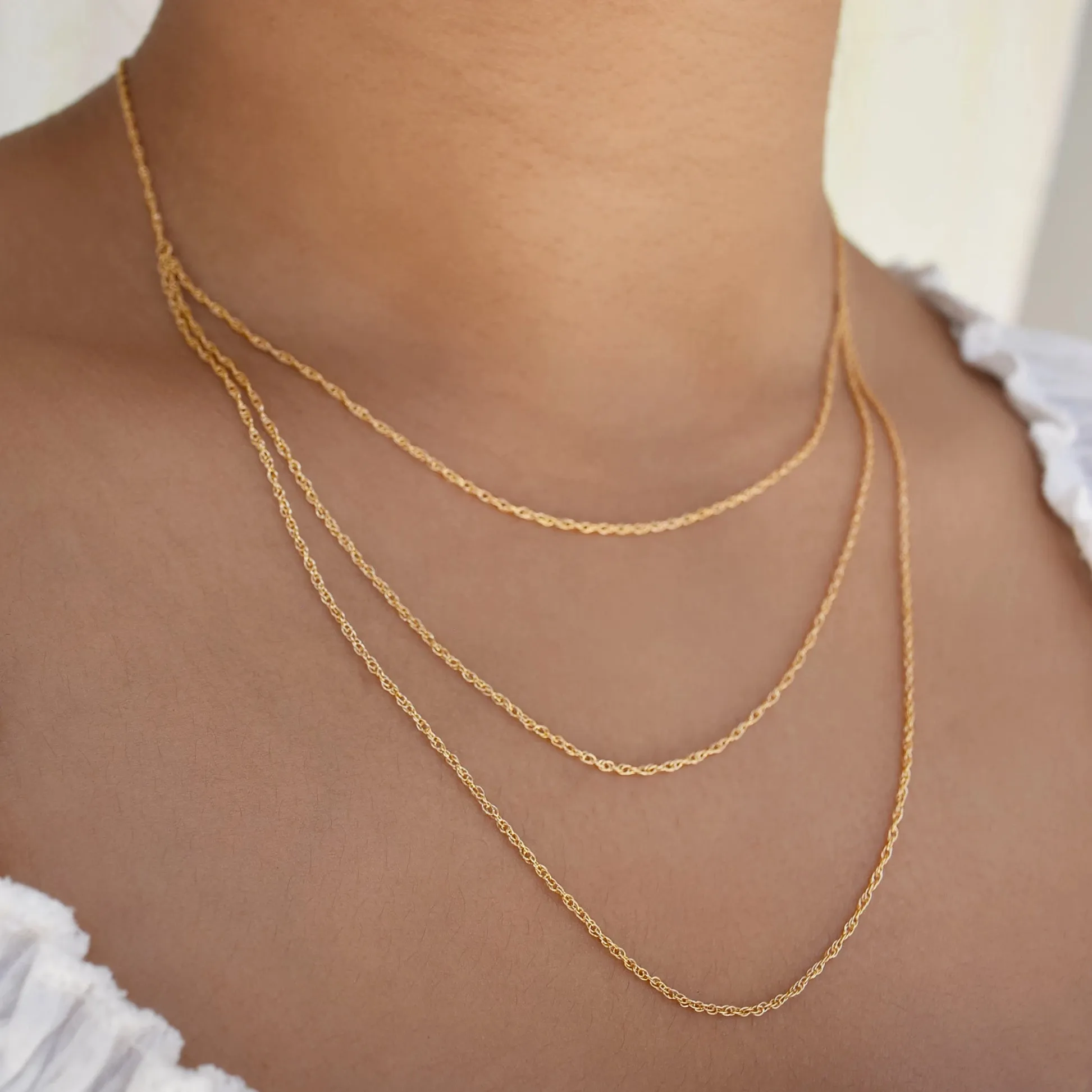 Triple Layer Rope Chain Necklace