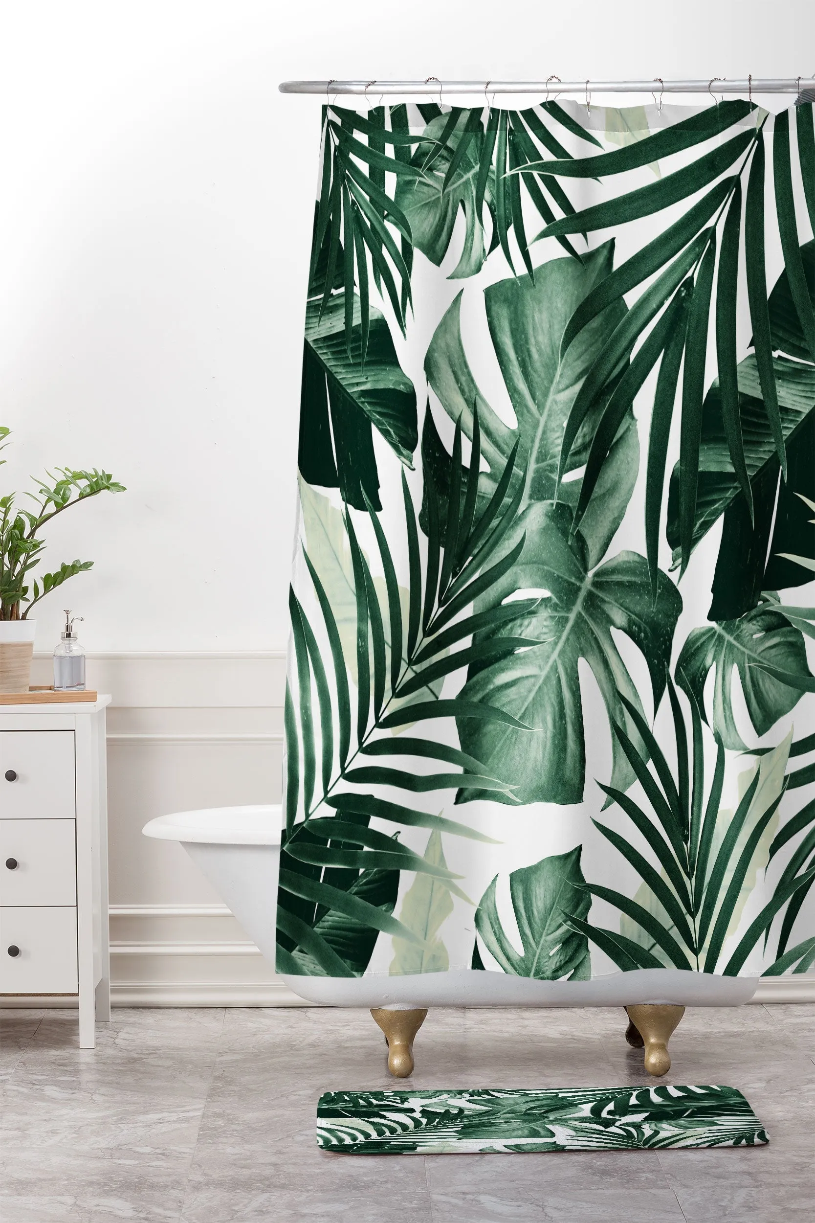 TROPICAL JUNGLE LEAVES 4 MEMORY FOAM BATH MAT
