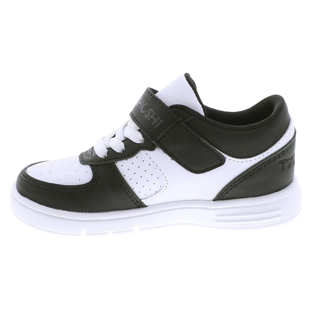 Tsukihosi Child (Sizes 8-3) Court Sneakers - Black/White