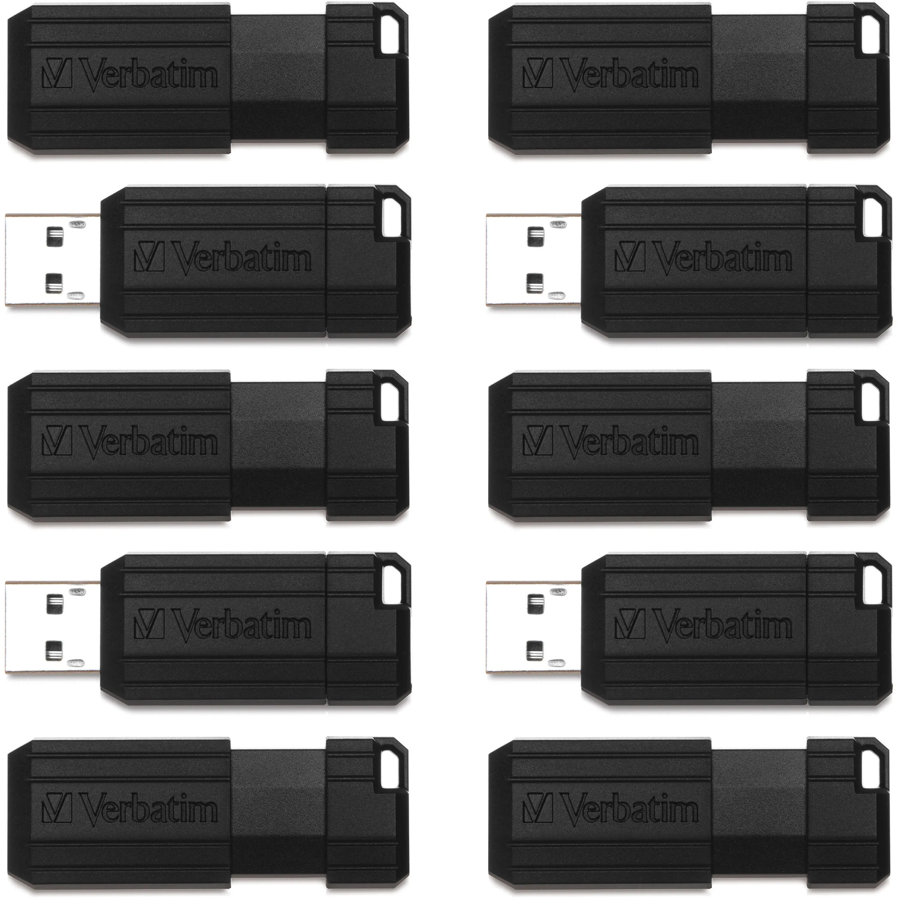 Verbatim 32GB PinStripe USB Flash Drive - Business 10pk - Black