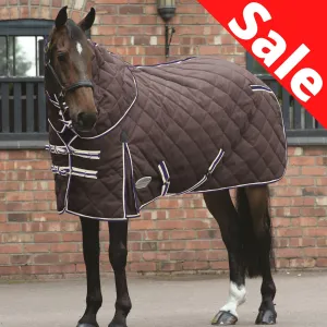 Weatherbeeta ComFiTec 1000D Diamond Quilt Detach-A-Neck Heavy Charcoal/Blue/White