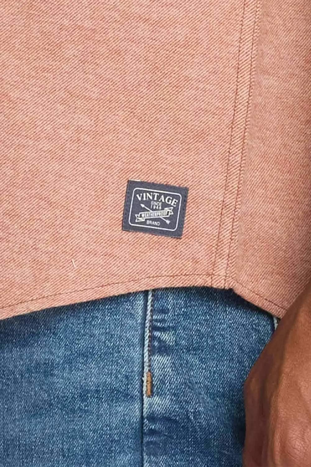 Weatherproof Vintage Solid Twill Shirt for Men in Roasted Russet | F2485742GK-ROASTEDRUSSET