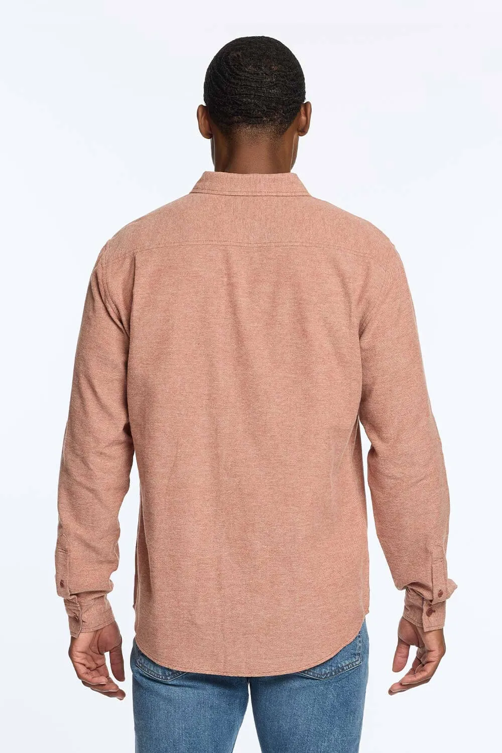 Weatherproof Vintage Solid Twill Shirt for Men in Roasted Russet | F2485742GK-ROASTEDRUSSET