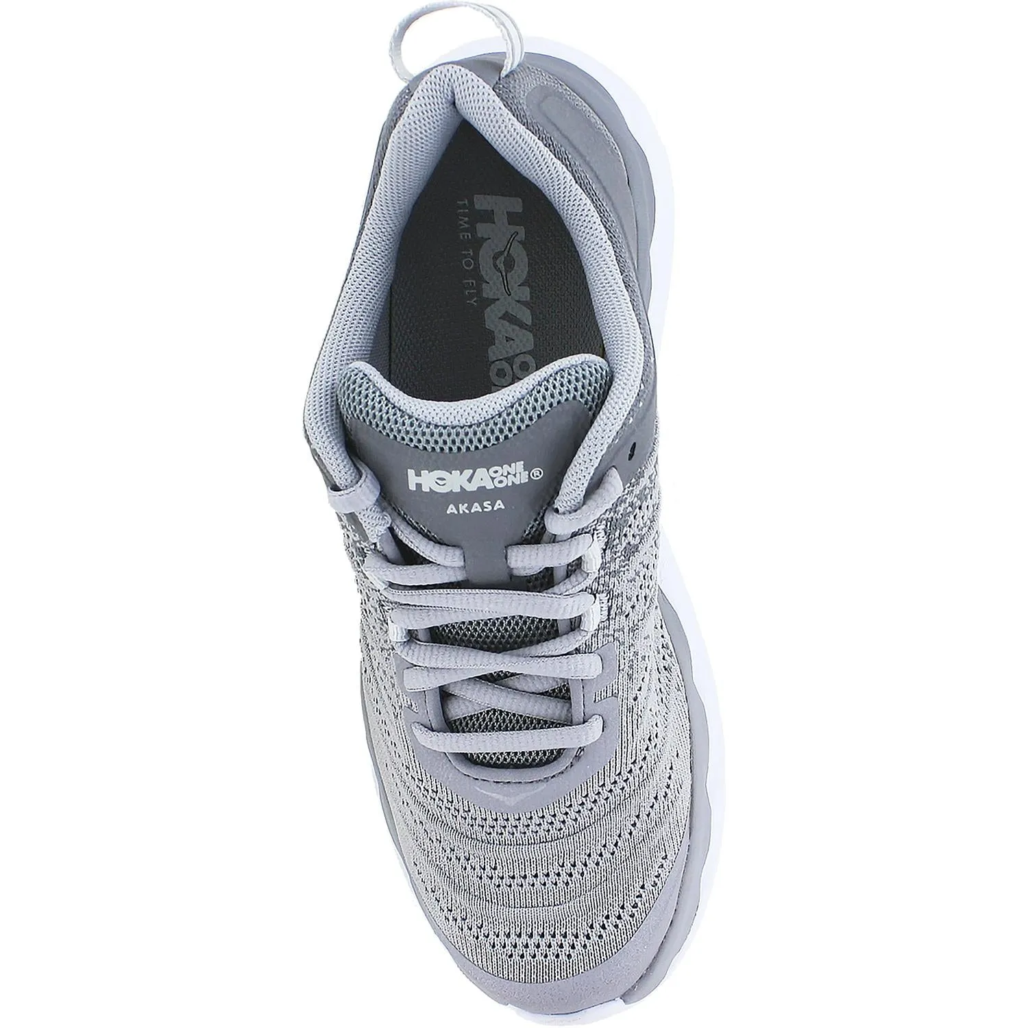 Women's Hoka One One Akasa Frost Grey/Silver Sconce Mesh