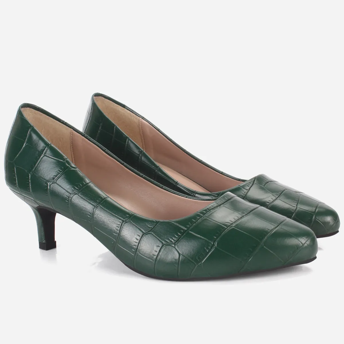 Womens "KOAMI" Kitten Heel Comfy Courts