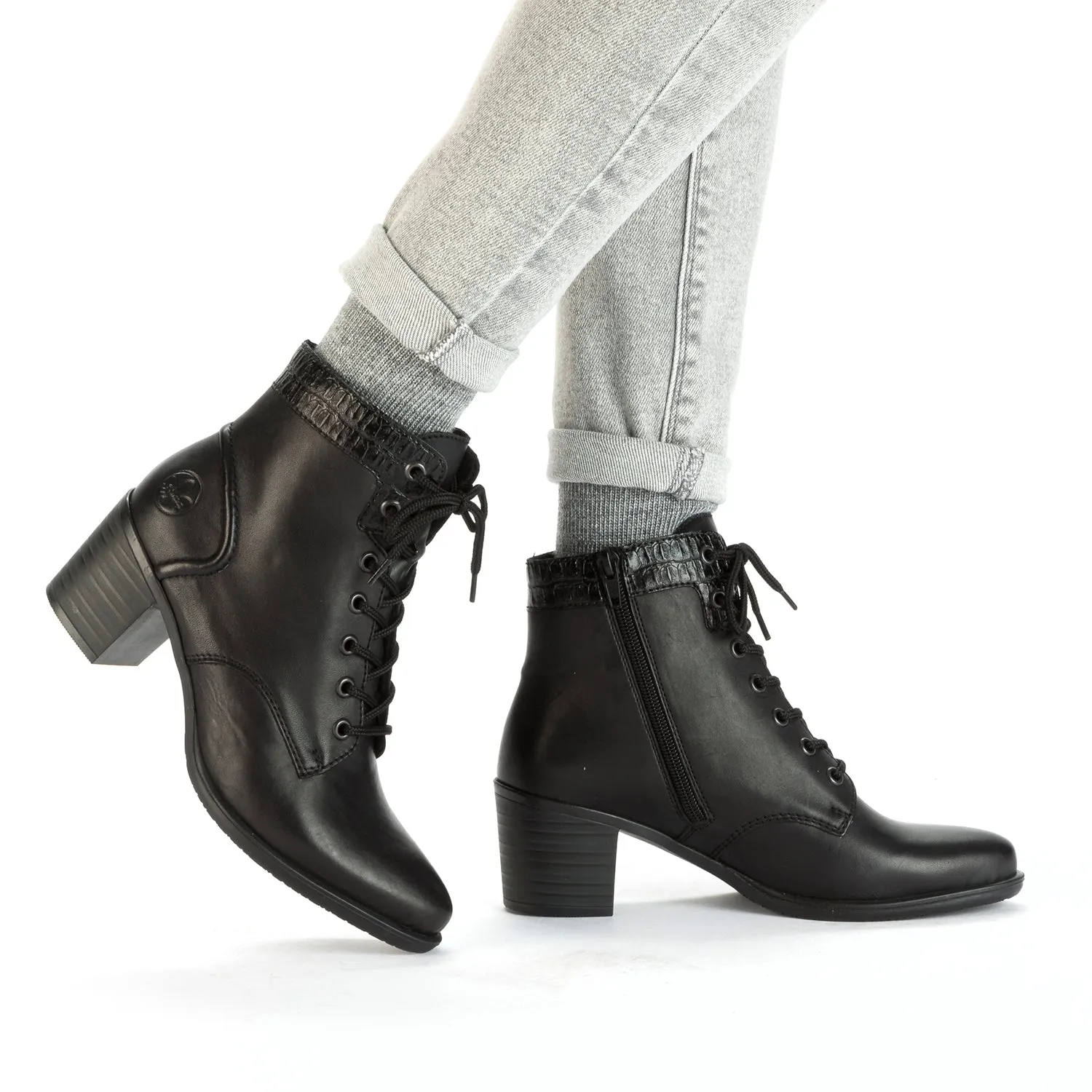 Women's Rieker Y2040-00 Ines 40 Black Synthetic