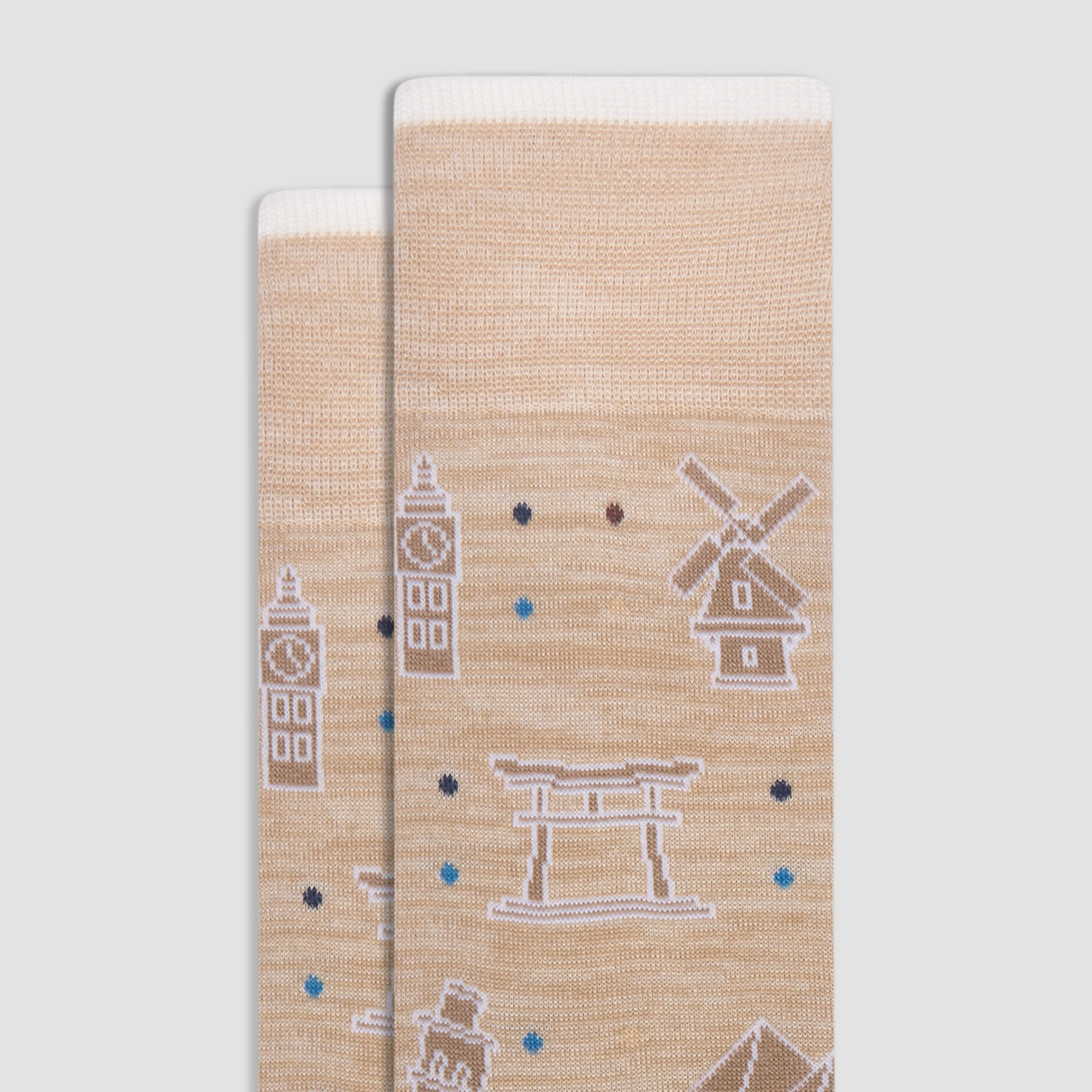 World Landmarks Mid-Calf Socks